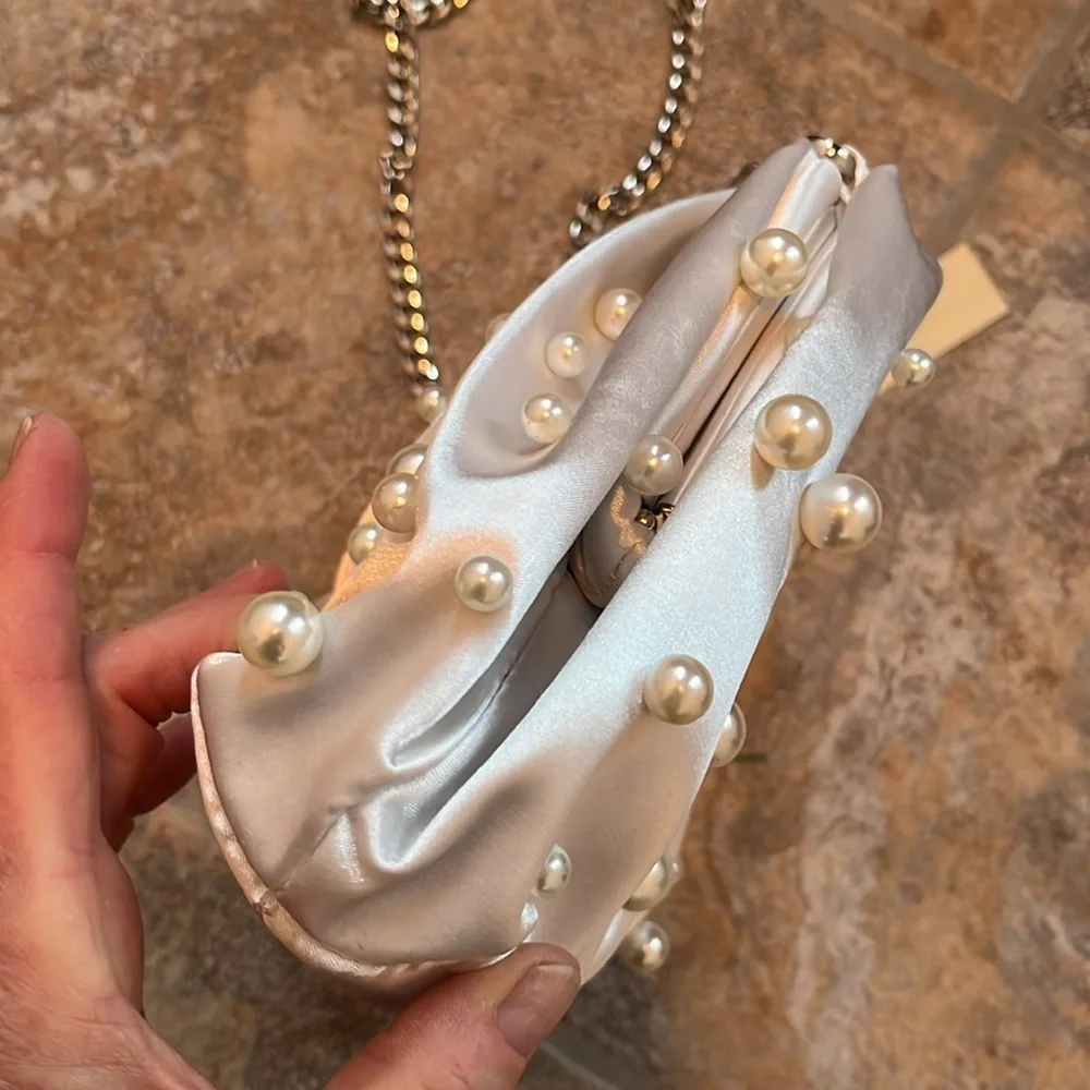 Anthropologie The Frankie Clutch: Pearl Edition NWT
